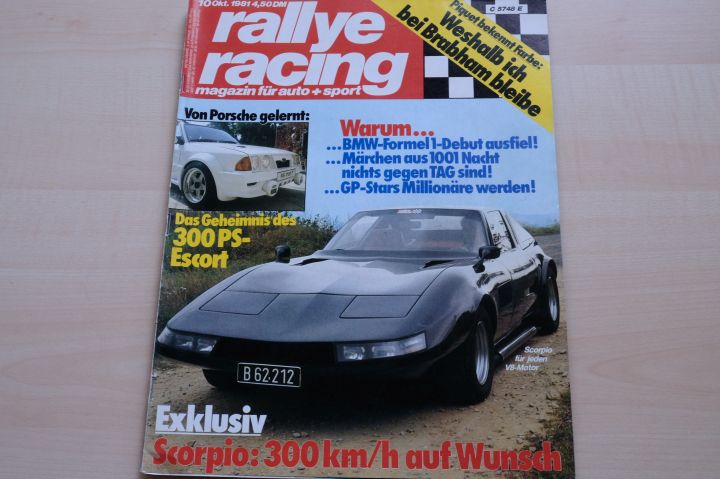 Deckblatt Rallye Racing (10/1981)